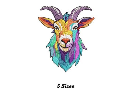 Colorful Goat Artwork