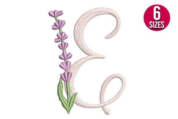 Lavender Font Letter E