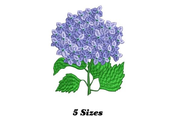 Purple Hydrangea Flower: A Seasonal Embroidery Gem
